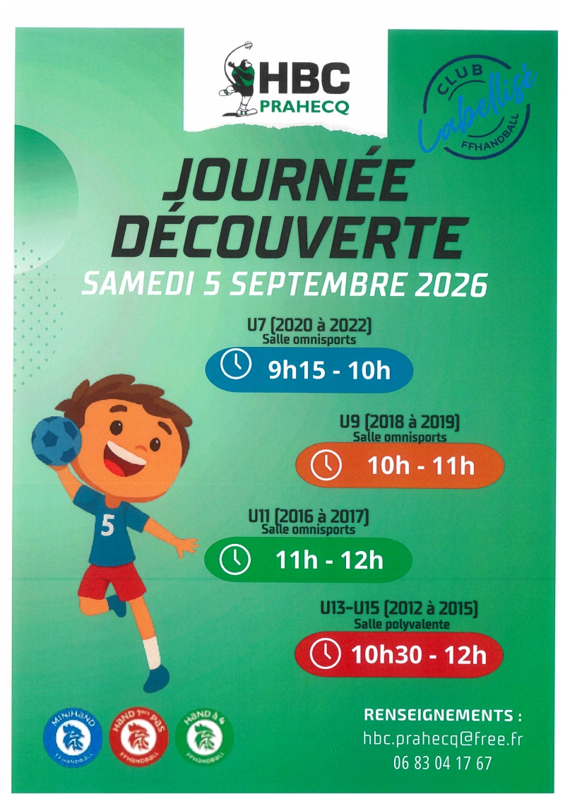HANDBALL CLUB JOURNEE DECOUVERTE